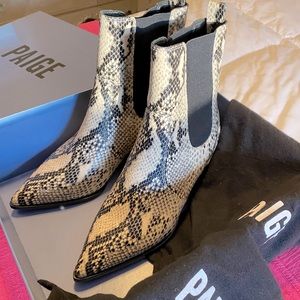 Paige Willa snakeskin print leather boot size 8.5